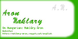 aron maklary business card